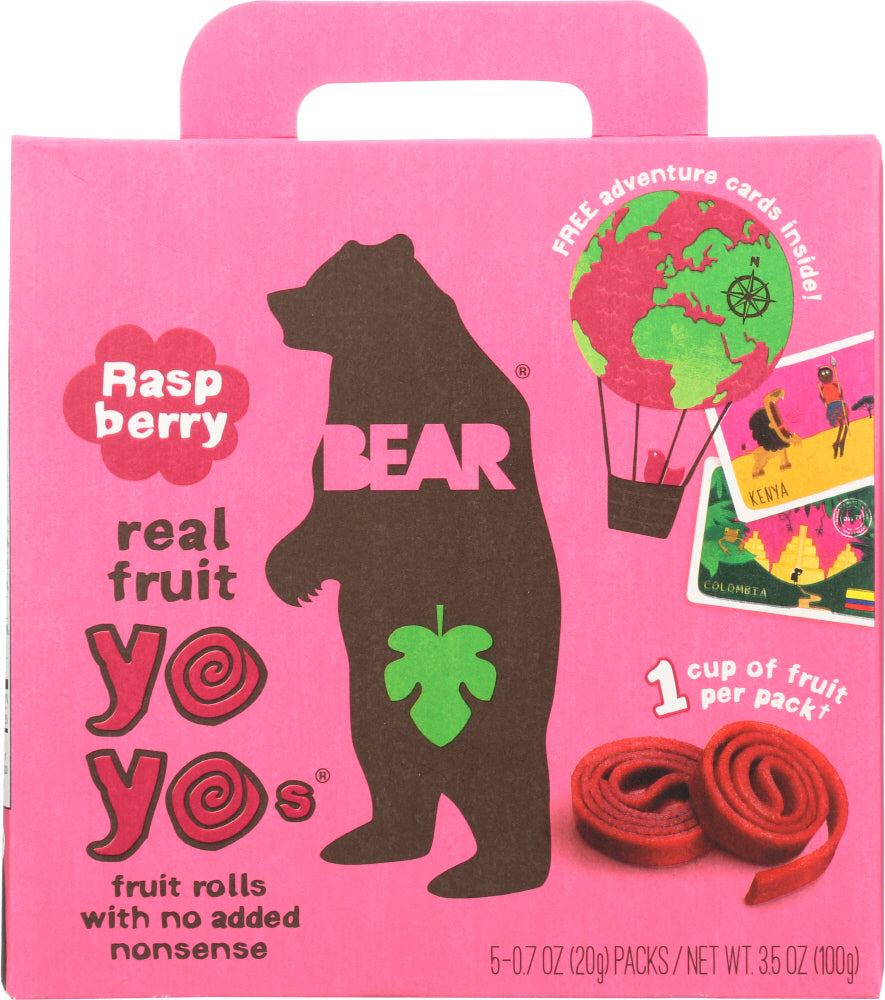 BEAR YOYO: Raspberry Fruit Rolls 3.5 Oz - Vending Business Solutions