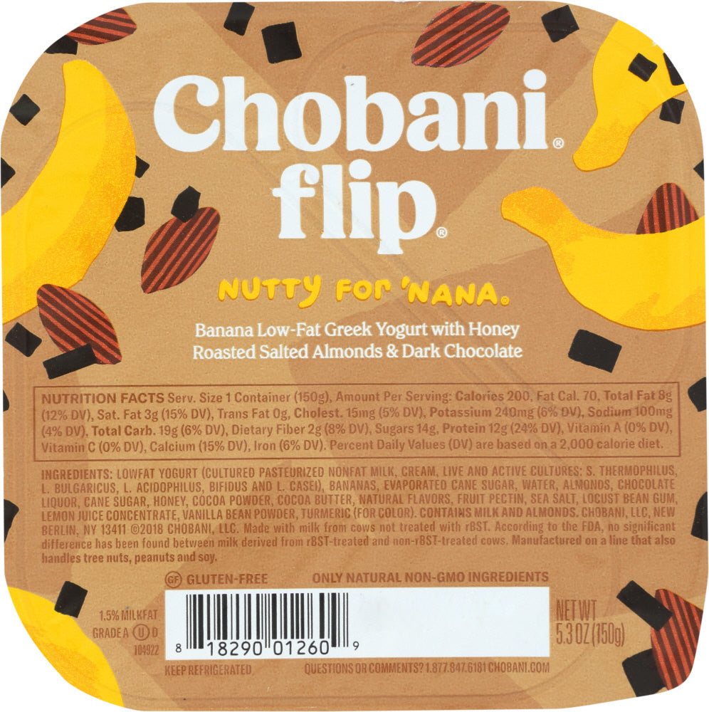 CHOBANI: Nutty for Nana Flip Yogurt, 5.30 oz - Vending Business Solutions