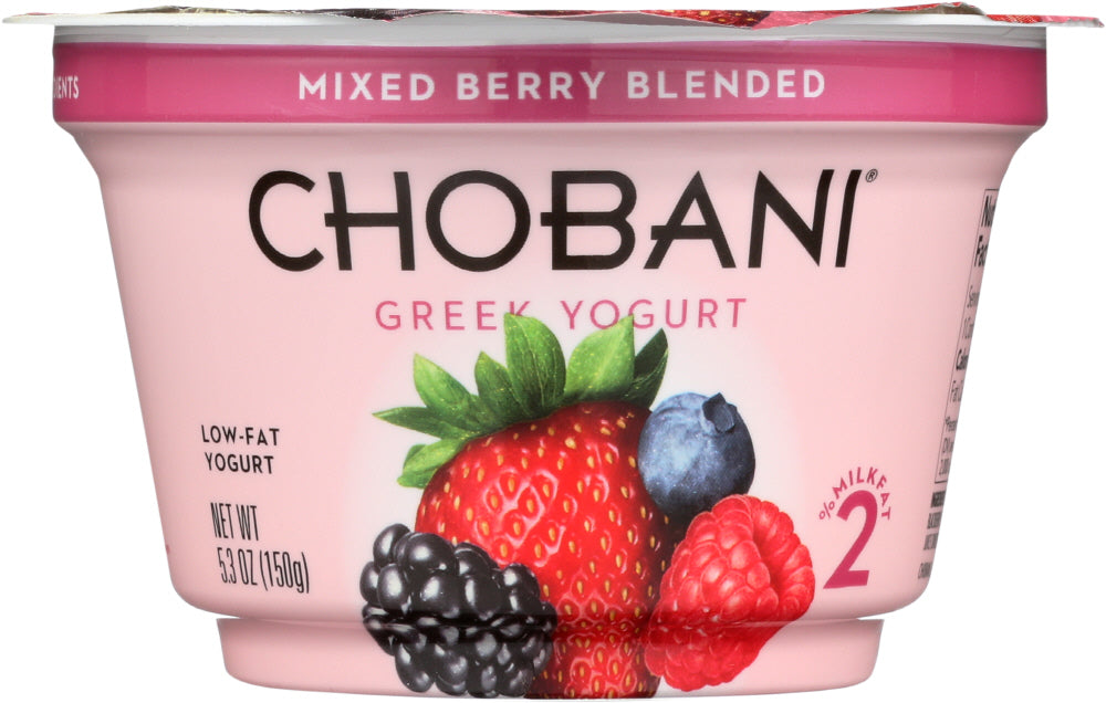 CHOBANI: Low Fat Greek Yogurt Mixed Berry Blended, 5.3 oz - Vending Business Solutions