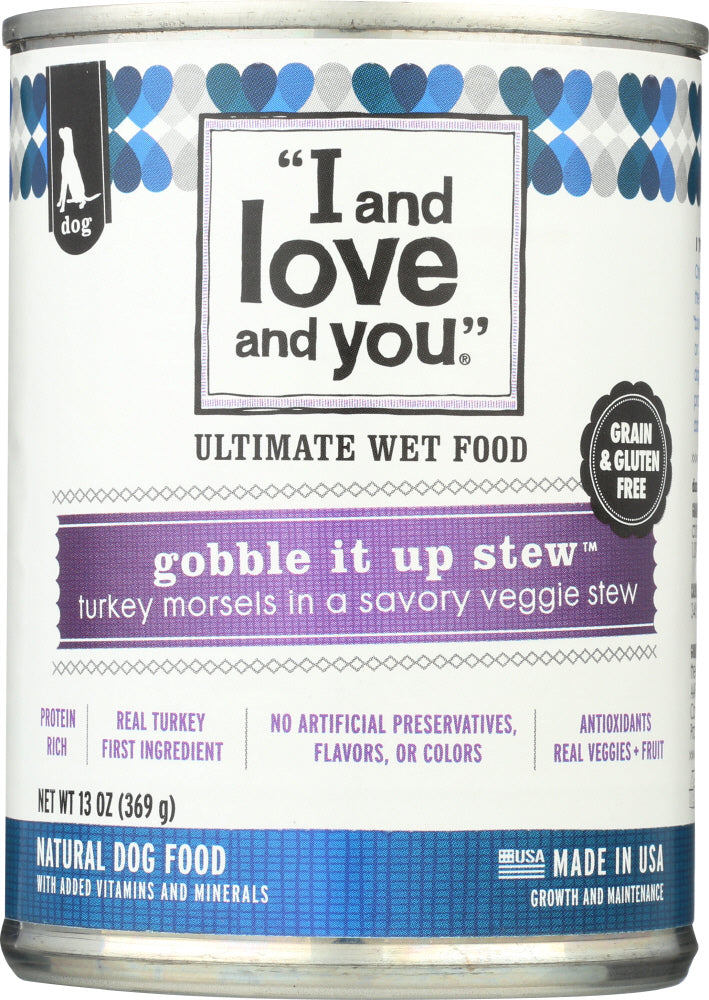 I&LOVE&YOU: Dog Food Can Gobble It Up Stew, 13 oz - Vending Business Solutions