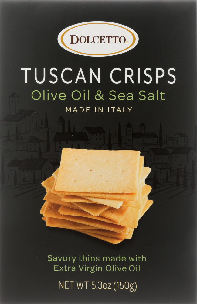 DOLCETTO: Tuscan Crisps Olive Oil & Sea Salt, 5.3 oz - Vending Business Solutions