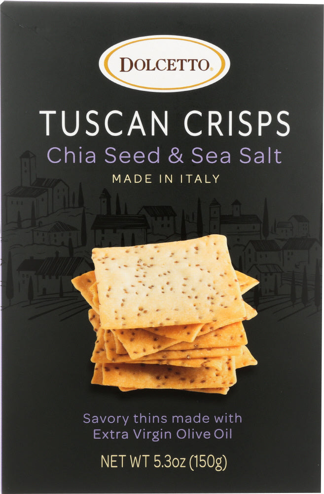 DOLCETTO: Crisps Tuscan Chia Sea Salt, 5.3 oz - Vending Business Solutions