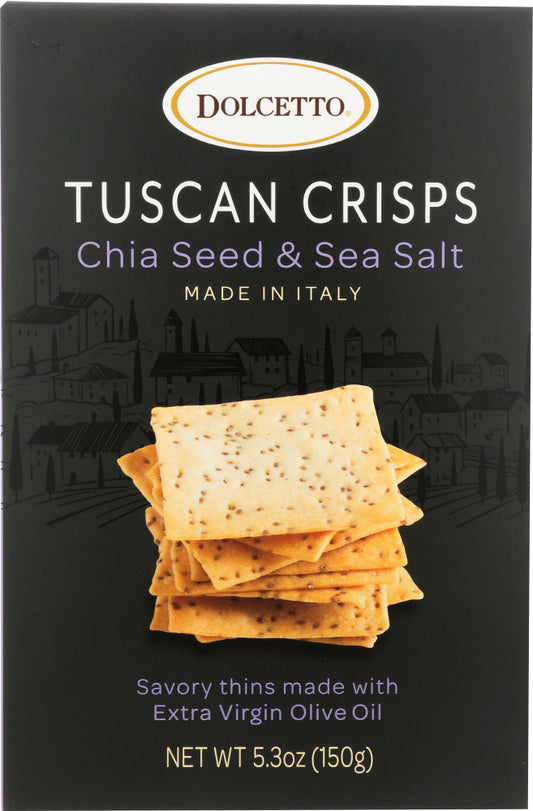 DOLCETTO: Crisps Tuscan Chia Sea Salt, 5.3 oz - Vending Business Solutions