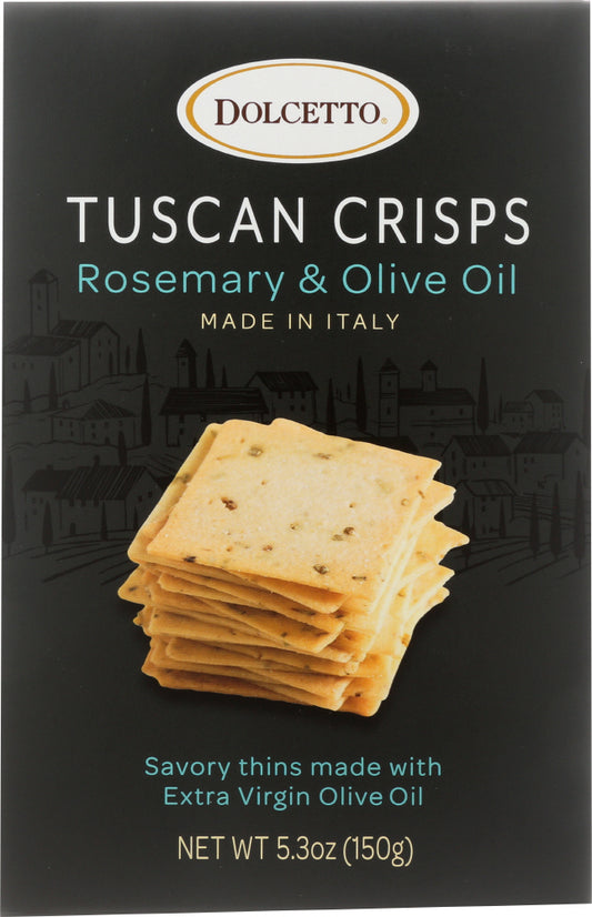 DOLCETTO: Dolcetto Rosemary + Olive Oil Tuscan Crisps, 5.3 oz - Vending Business Solutions