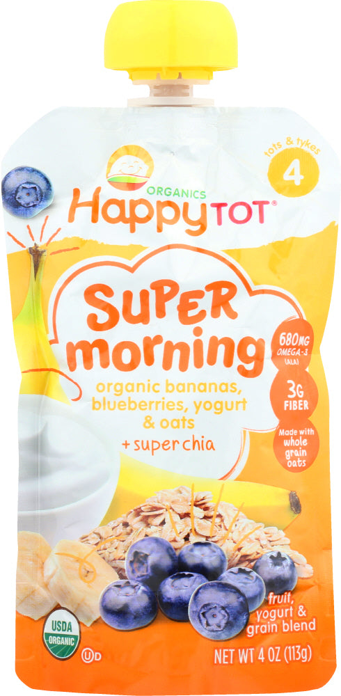 HAPPY BABY: Super Morning Meals Bananas, Blueberries, Yogurt & Oats 4 oz - Vending Business Solutions