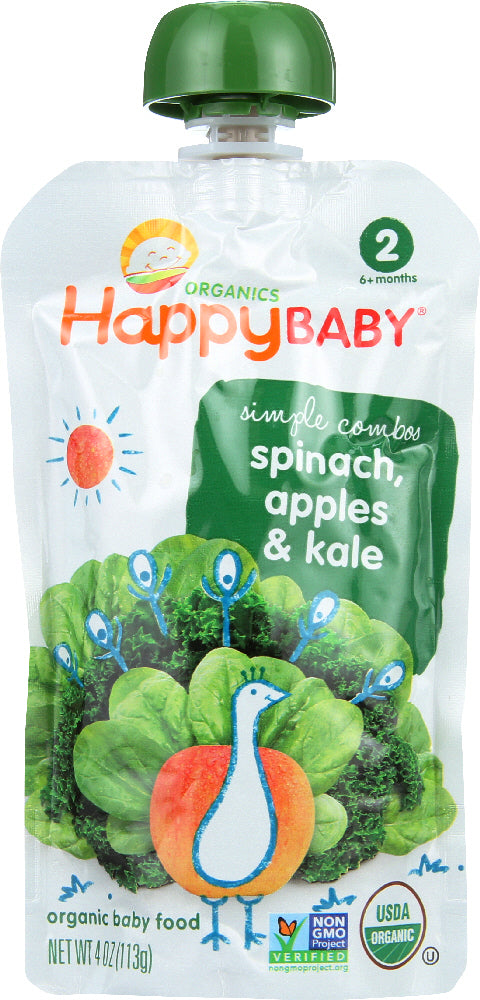 HAPPY BABY: Simple Combos Apples, Spinach & Kale 4 OZ - Vending Business Solutions