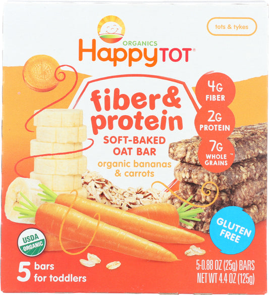 HAPPY TOT: Bar Oat Banana Carrots Organic, 4.4 oz - Vending Business Solutions