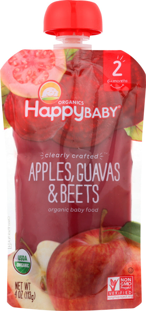 HAPPY BABY: S2 Apple Guava Beet Organic, 4 oz - Vending Business Solutions