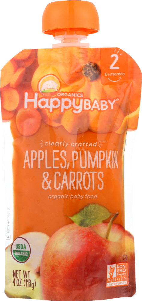 HAPPY BABY: S2 Apple Pumpkin Carrot Organic, 4 oz - Vending Business Solutions