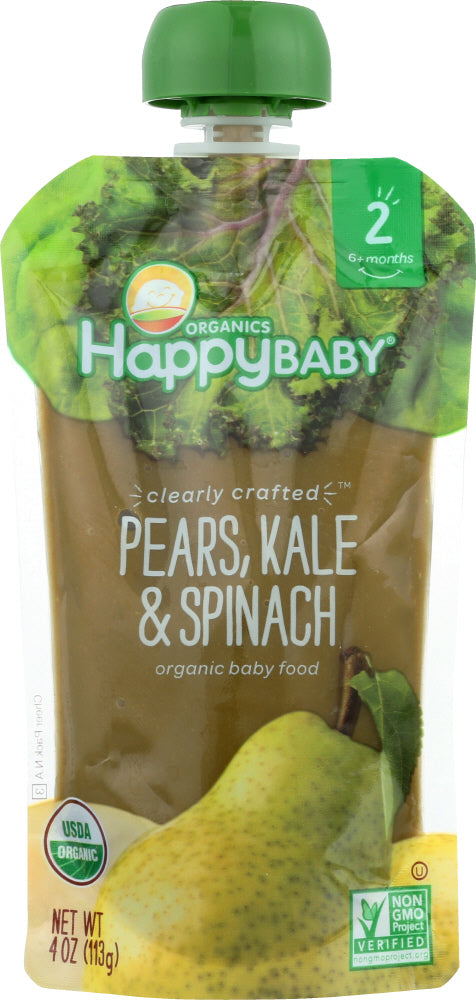 HAPPY BABY: Stage 2 Pear Kale Spinach Organic, 4 oz - Vending Business Solutions