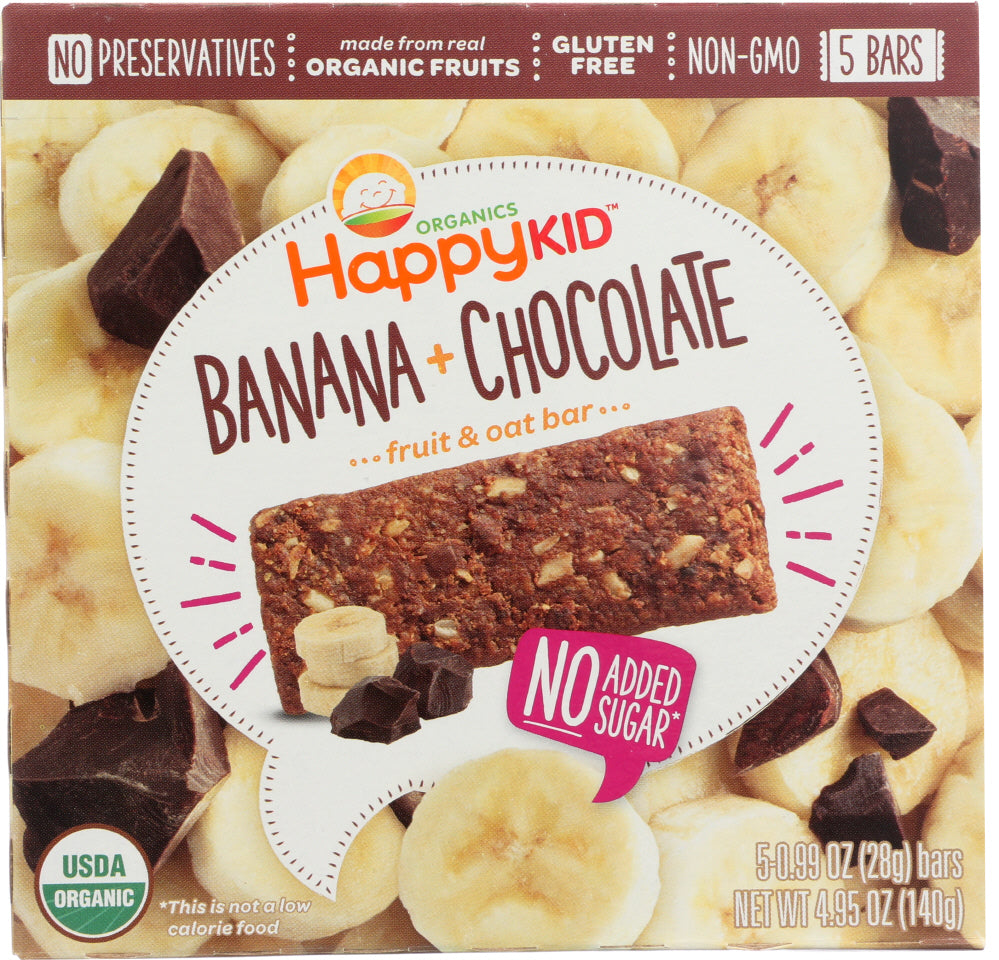 HAPPY KID: Bar Fruit Banana Chocolate, 4.95 oz - Vending Business Solutions