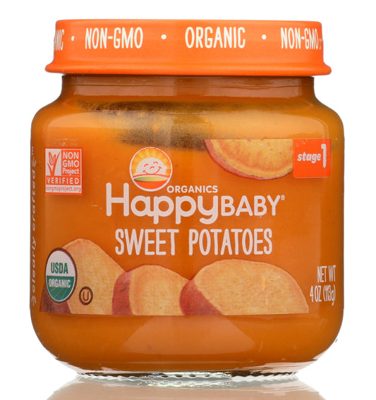 HAPPY BABY: Stage 1 Sweet Potatoes Baby Food in Jar, 4 oz - Vending Business Solutions