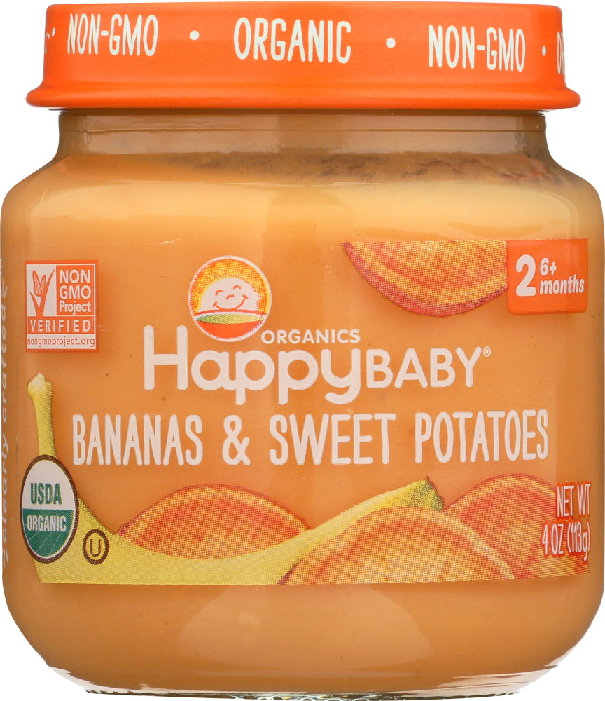 HAPPY BABY: Stage 2 Bananas and Sweet Potatoes, 4 oz - Vending Business Solutions