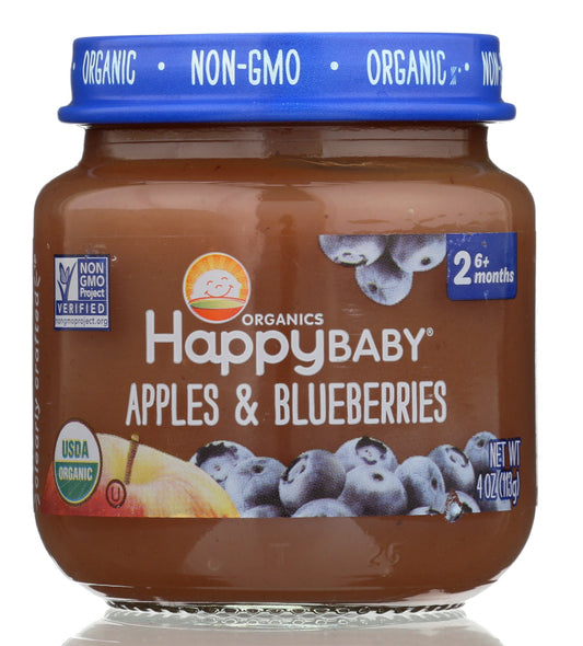 HAPPY BABY: Stage 2 Apples and Blueberries, 4 oz - Vending Business Solutions