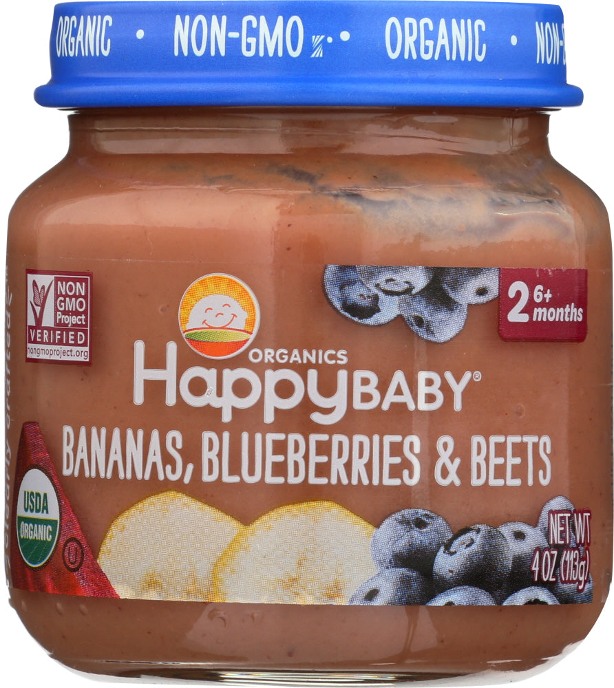 HAPPY BABY: Stage 2 Bananas Blueberries and Beets, 4 oz - Vending Business Solutions