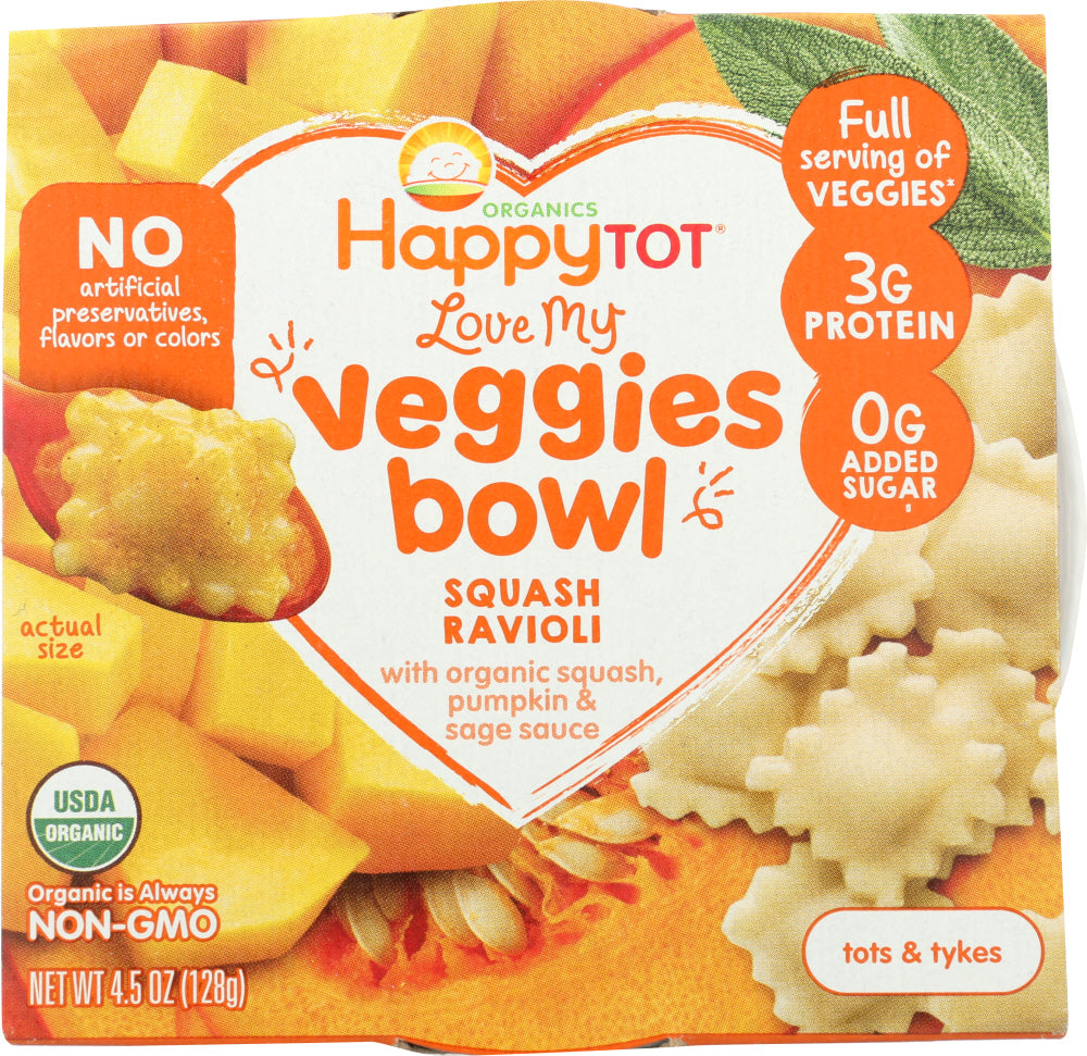 HAPPY BABY: Veggies Bowl Ravioli Squash, 4.5 oz - Vending Business Solutions