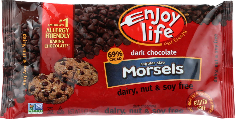 ENJOY LIFE: Morsels Regular Sized Dark Chocolate, 9 oz - Vending Business Solutions