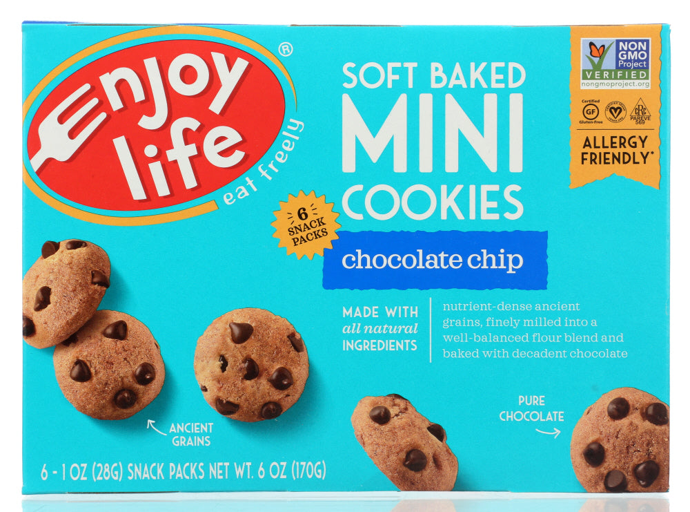 ENJOY LIFE: Chocolate Chip Soft Baked Mini Cookies, 6 oz - Vending Business Solutions