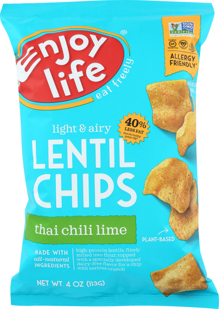 ENJOY LIFE: Thai Chili Lime Lentil Chips, 4 oz - Vending Business Solutions