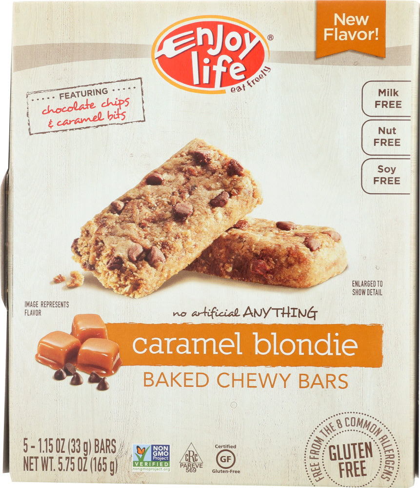 ENJOY LIFE: Bar Snack Gluten Free Caramel Blondie  , 5.75 oz - Vending Business Solutions