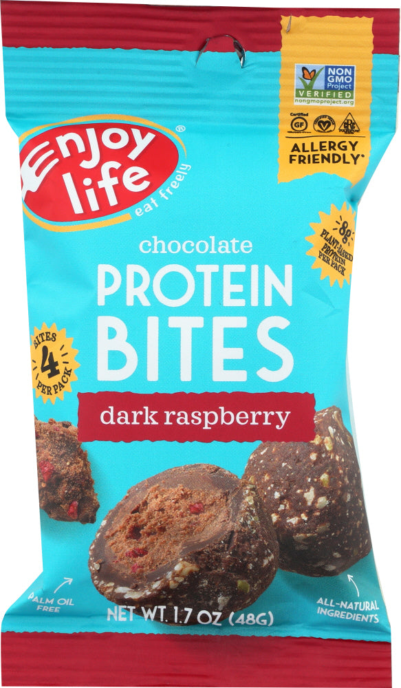 ENJOY LIFE: Chocolate Protein Bites Dark Raspberry, 1.72 oz - Vending Business Solutions