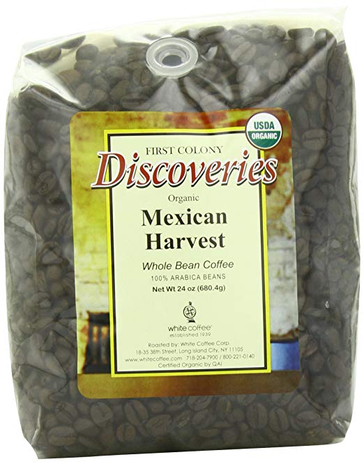 DISCOVERIES: Coffee Whole Bean Mexican Harvest Organic, 24 oz - Vending Business Solutions
