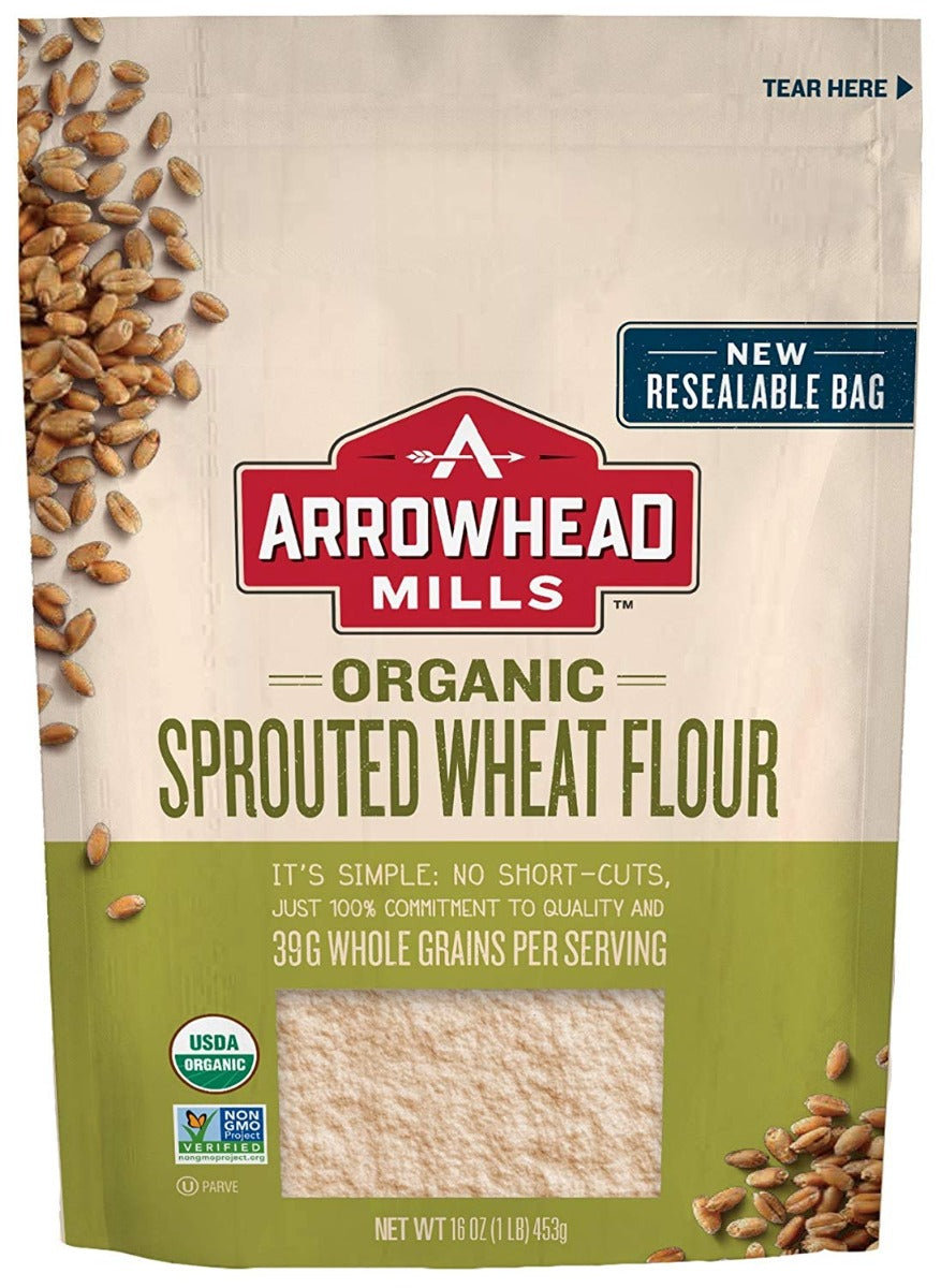 ARROWHEAD MILLS: Organic Sprouted Wheat Flour, 16 oz - Vending Business Solutions