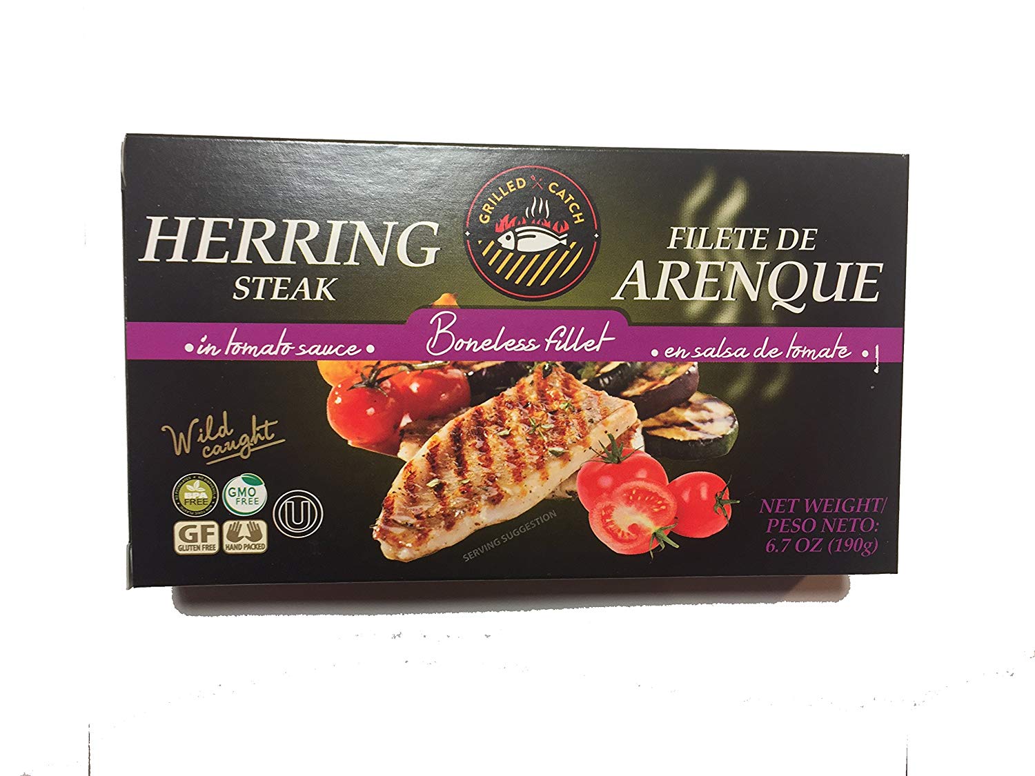 GRILLED CATCH: Herring Steak In Tomato Sauce, 6.7 oz - Vending Business Solutions
