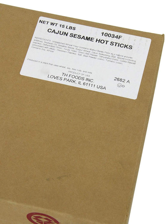 BULK SNACKS: Cajun Sesame Hot Sticks, 15 lb - Vending Business Solutions
