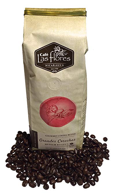CAFE LAS FLORES: Coffee Whole Bean Medium Roast, 16 oz - Vending Business Solutions
