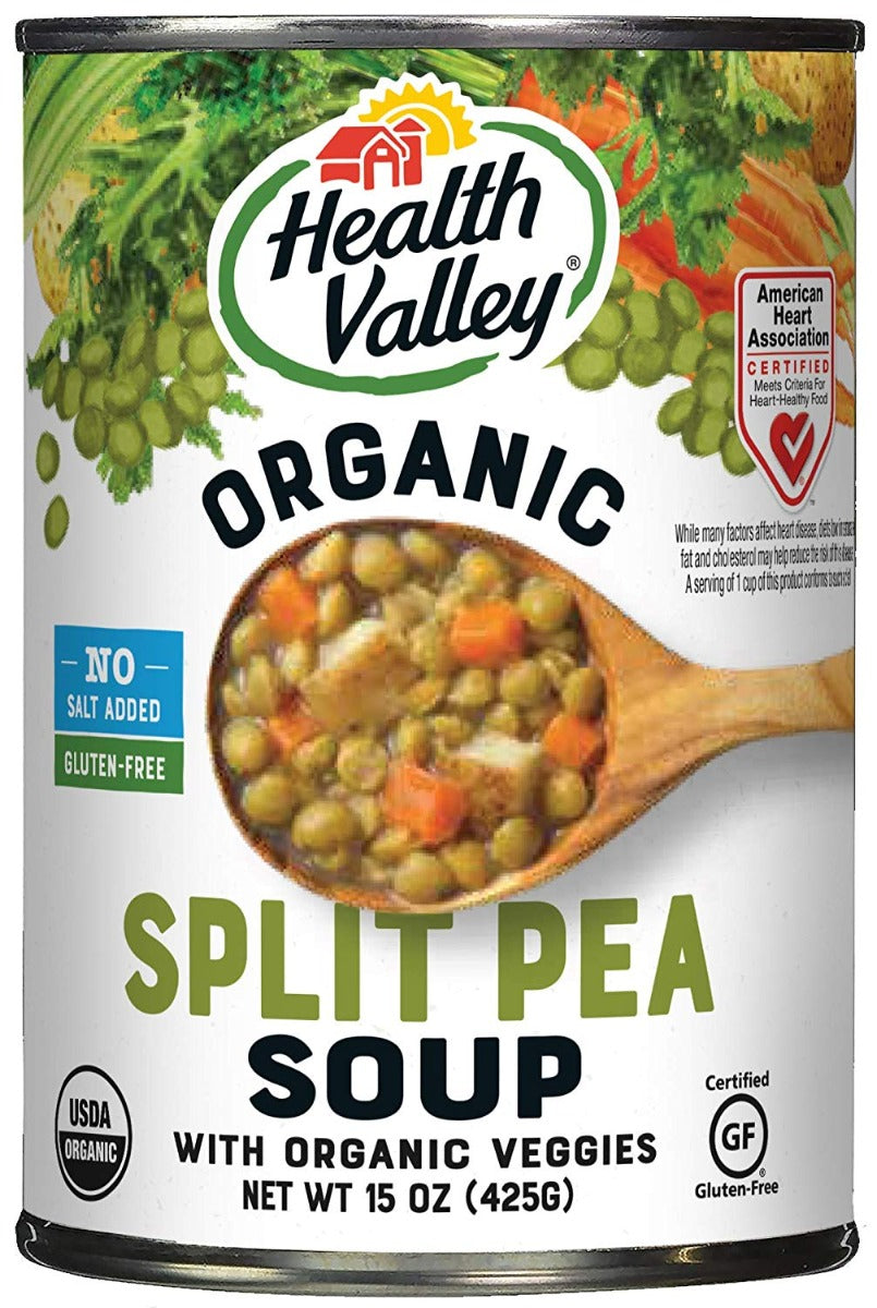 HEALTH VALLEY: No Salt Organic Split Pea Soup, 15 oz - Vending Business Solutions