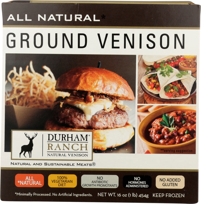 DURHAM RANCH: Ground Venison, 16 oz - Vending Business Solutions