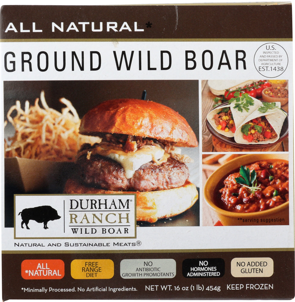 DURHAM RANCH: Ground Wild Boar, 16 oz - Vending Business Solutions