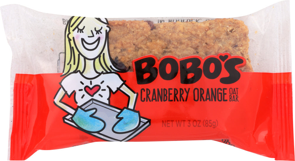 BOBO'S OAT BARS: All Natural Bar Cranberry Orange, 3 oz - Vending Business Solutions