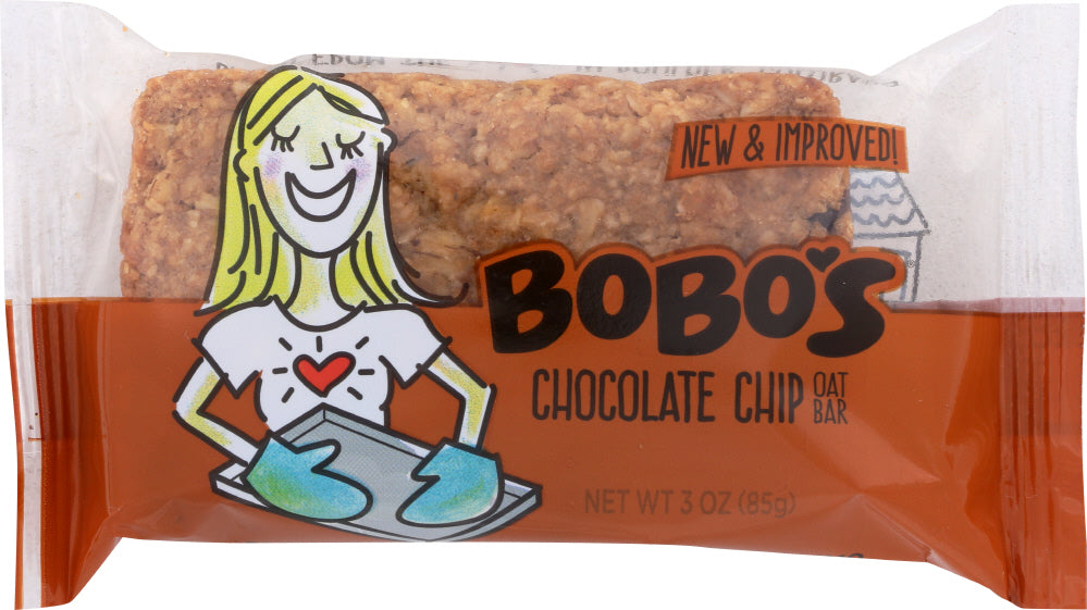 BOBO'S OAT BARS: All Natural Bar Chocolate Chip, 3 oz - Vending Business Solutions