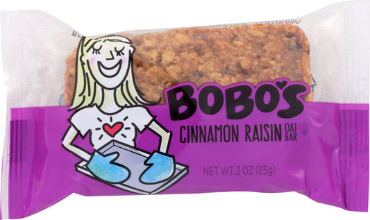 BOBO'S OAT BARS: All Natural Bar Cinnamon Raisin, 3 oz - Vending Business Solutions