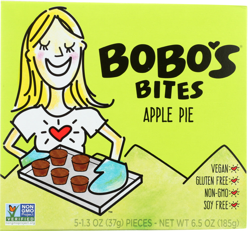 BOBOS OAT BARS: Bobo's Bites Apple Pie 5 Bars, 6.5 oz - Vending Business Solutions