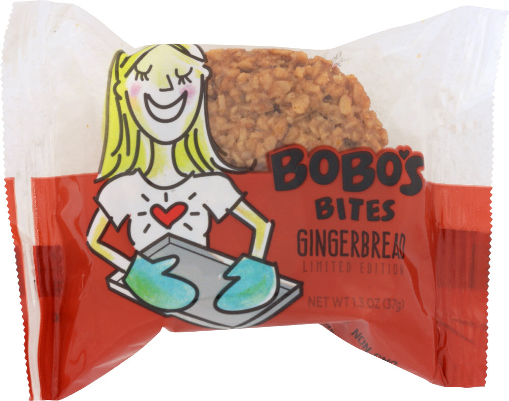 BOBOS OAT BARS: Bar Bites Gingerbread, 1.3 oz - Vending Business Solutions