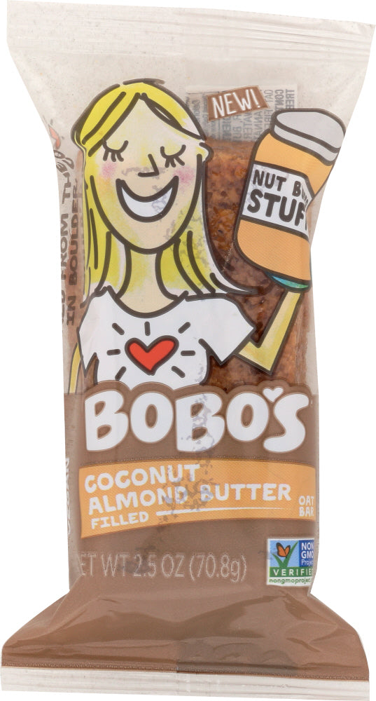 BOBOS OAT BARS: NUT BUTTER STUFF'D OAT BAR COCONUT ALMOND BUTTER FILLED  (2.500 OZ) - Vending Business Solutions