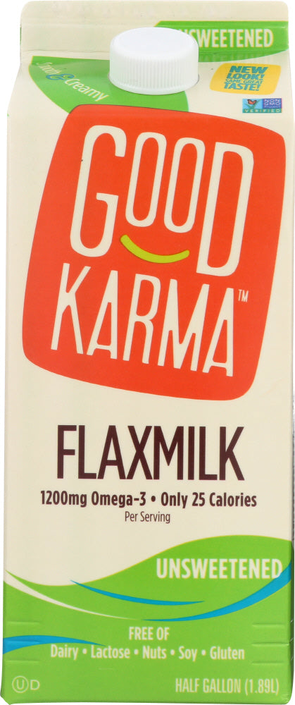 GOOD KARMA: Unsweetened Flax Milk, 64 oz - Vending Business Solutions