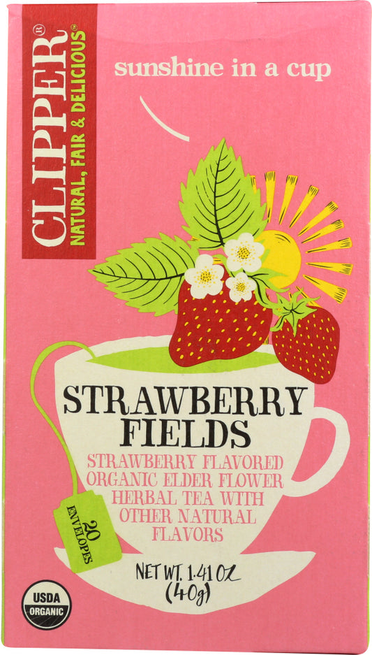 CLIPPER: Organic Strawberry Fields Tea, 1.41 oz - Vending Business Solutions