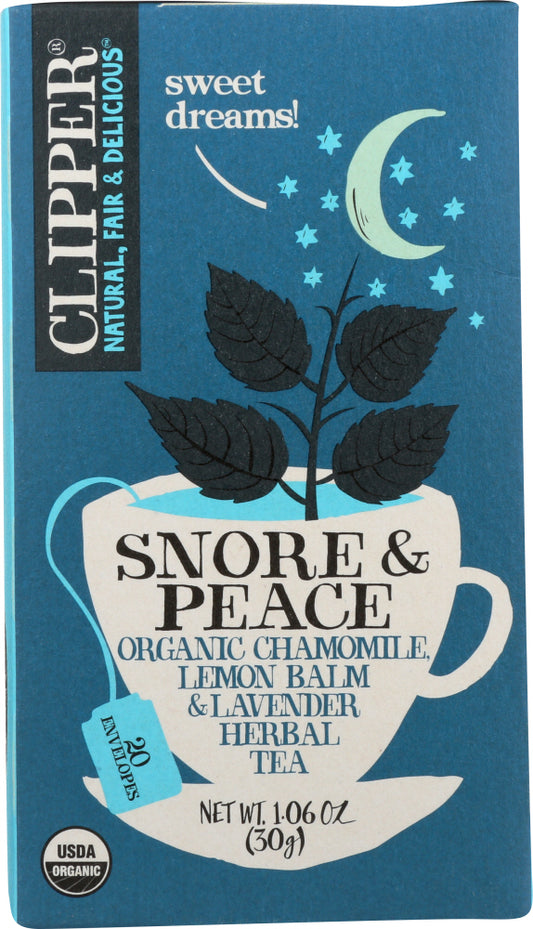 CLIPPER: Organic Snore & Peace Tea, 1.06 oz - Vending Business Solutions