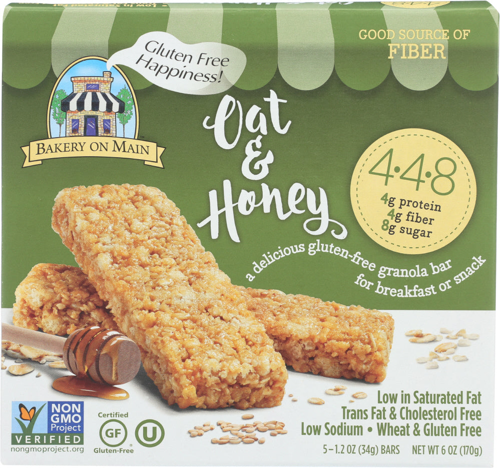 BAKERY ON MAIN: 4.4.8 Oats & Honey Granola Bars, 6 oz - Vending Business Solutions