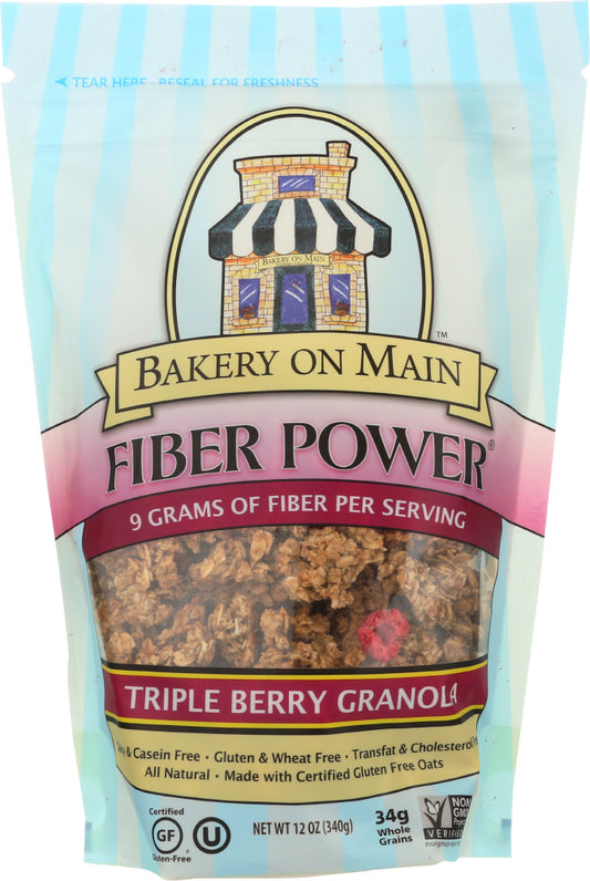 BAKERY ON MAIN: Gourmet Naturals Fiber Power Granola Triple Berry, 12 oz - Vending Business Solutions