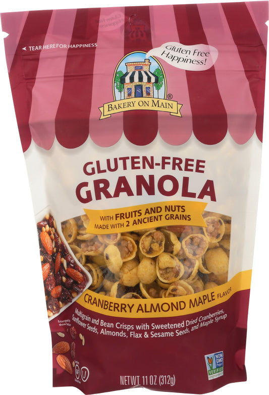 BAKERY ON MAIN: Gluten Free Granola Cranberry Almond Maple, 11 oz - Vending Business Solutions
