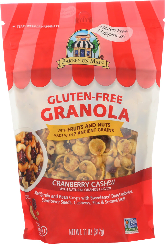 BAKERY ON MAIN: Gluten Free Granola Cranberry Orange Cashew, 11 oz - Vending Business Solutions