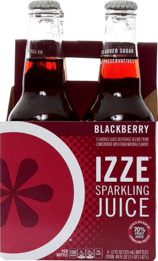 IZZE BEVERAGE: Sparkling Blackberry 4 count, 48 oz - Vending Business Solutions