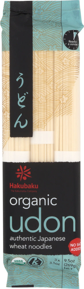 HAKUBAKU: Organic Wheat Noodles Udon, 9.5 oz - Vending Business Solutions