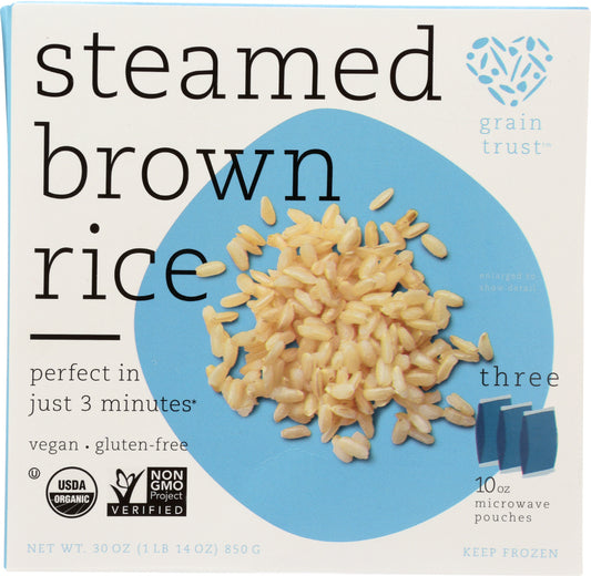 GRAIN TRUST: Steamed Brown Rice, 30 oz - Vending Business Solutions