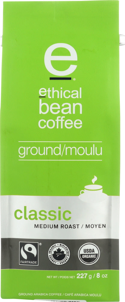ETHICAL BEAN: Medium Roaste Ground Coffee, 8 oz - Vending Business Solutions